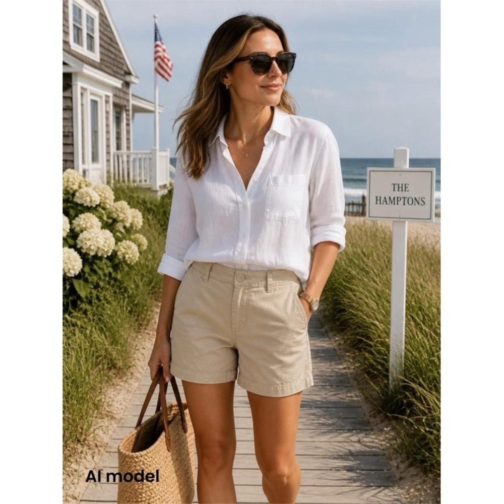 Ann Taylor Loft Classic‎ Khaki Shorts - Neutral Beige